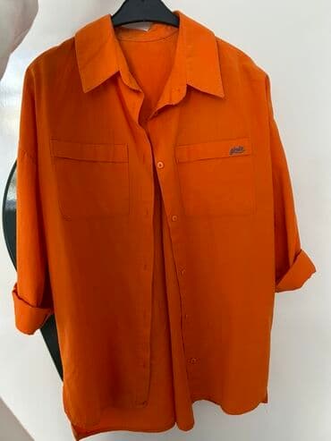 Narıncı rəngli uzunqol köynək - Rəng: parlaq narıncı - Kumaş: yüngül lalafo.az -da Narıncı rəngli uzunqol köynək - Rəng: parlaq narıncı - Kumaş: yüngül