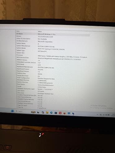 rtx 3070 laptop: ASUS TUF Gaming A15 oyun noutbuku (Ryzen 7 6800H / RTX 3050 Ti / 1.5 — 5