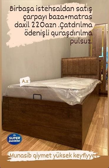 carpayi sifarisi: Yeni, Təknəfərlik çarpayı, Bazalı, Matras ilə — 1