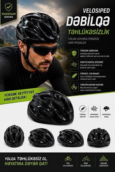 Velosipedçilər üçün təhlükəsizlik dəbilqəsi – yüngül, möhkəm və rahat