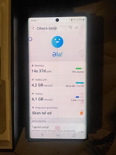 s21 samsung: Samsung Note 10 Plus, 256 GB, rəng - Qara, Qırıq — 5