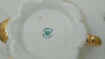 ag qapi: Çay dəsti, rəng - Ağ, Farfor, Bohemia, 6 nəfərlik, Çexiya — 1