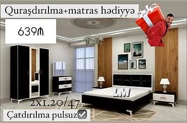 Yataq dəsti Sifarişlə və yeni Qiymət : 639₼ Dəstə daxildir — 3