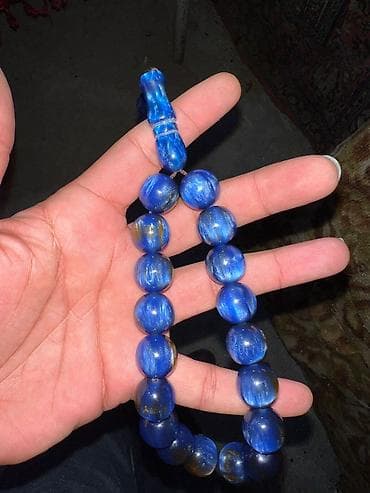 minalı bijuteriyalar: Məhsul: Mavi rəngli təsbeh - Material: Parlaq mavi tonlarda — 1