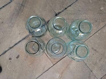 nar soku çəkən: Şüşə bankalar dəsti - Sayı: 100 - Material: şəffaf qalın şüşə - — 3