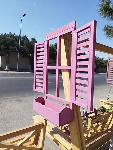 Dekorativ divar panelləri: Dekorativ taxta pəncərə modeli – interyer və eksteryer bəzəyi üçün — 2