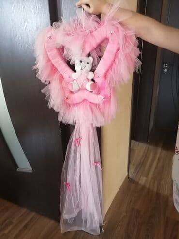 qapi ucun bezekler: Körpə qızı dogumevindən çıxarmaq üçün bəzək. Qapının üstünə asmaq vəya — 2