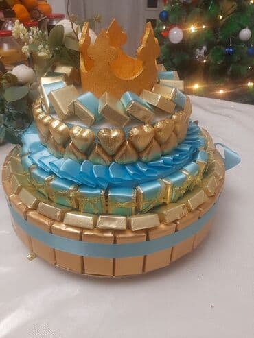 Шоколадные букеты: Şokolad kompozisiyası – mərtəbəli hədiyyə tortu - 3 mərtəbəli — 3