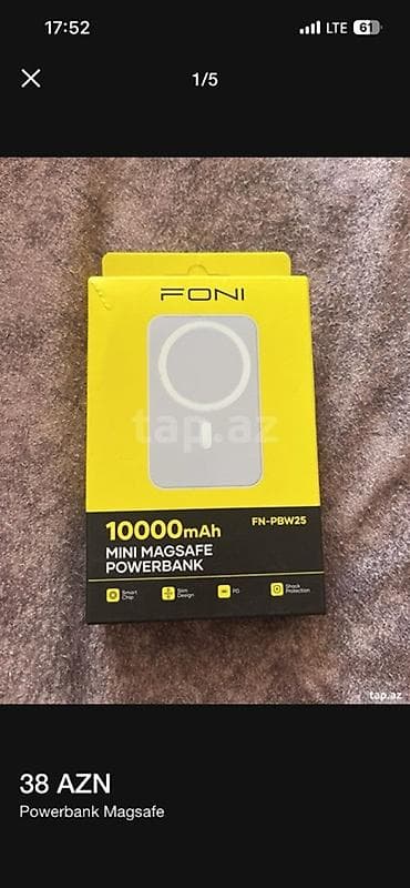 mini itx: FONI FN-PBW25 Mini MagSafe Powerbank - Tutum: 10000 mAh - MagSafe — 2