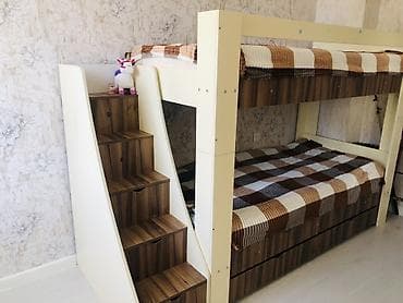 mebillər: Oğlan və qız üçün, İşlənmiş, Çarpayı, Matras ilə, Siyirməli, Laminat — 3