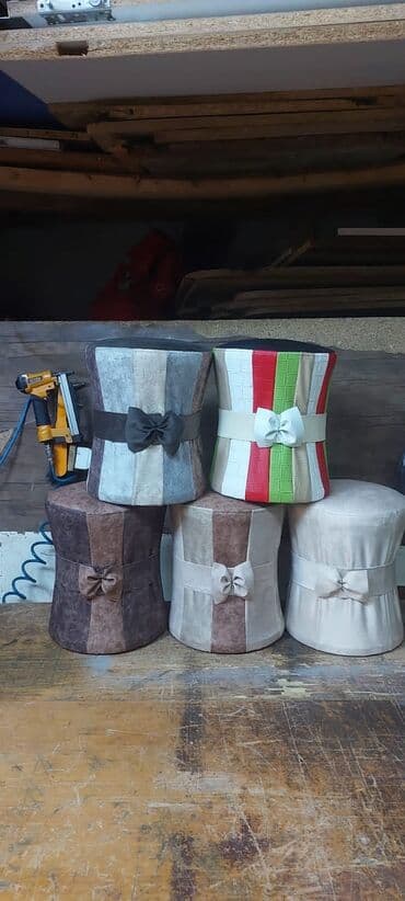 stul işlənmiş: Pufik oturacaq, Nabuk, Kredit yoxdur, Ödənişli çatdırılma — 1