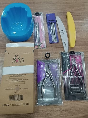 xonca desti: Peşəkar manikür alətləri dəsti Təsvir: - Mavi plastik manikür vanna — 1