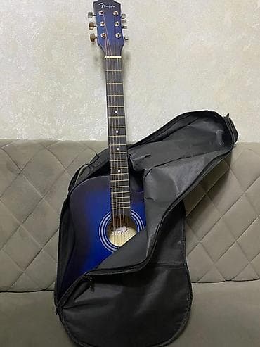 gitara barter: Akkustik gitara – mavi-sunburst rəngli, tam ölçülü dreadnought korpus — 1