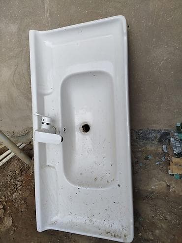 Mətbəx/banyo üçün keramik lavabο - Material: ağ keramik/porşen