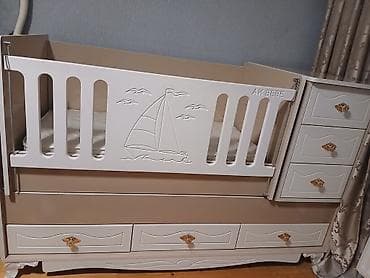 Beşiklər: Oğlan və qız üçün, Dördbucaq, Beşik, Dəstsiz, Matras ilə, Yellənmə mexanizmsiz — 2