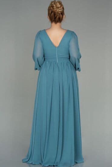 zerli ştapel fason: Ziyafət donu, Maksi, 5XL (EU 50) — 2