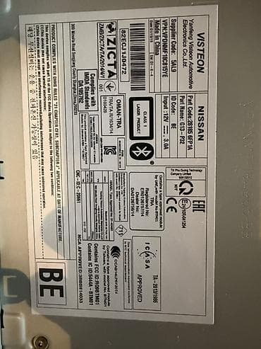 mawin manitor: Nissan orijinal multimedia/radio bloku – Visteon istehsalı Uyğunluq — 3