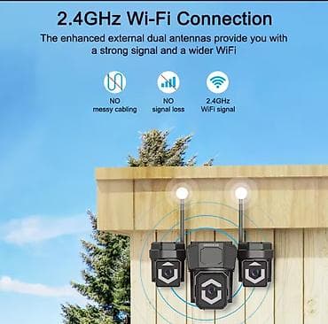 atv plus wifi: Üçlü Açıq Hava Wi‑Fi Təhlükəsizlik Kamerası - 3 linzalı dizayn: Hər — 8