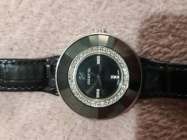 Zərgərlik əşyaları: İşlənmiş, Qol saatı, Swarovski, rəng - Qara — 5