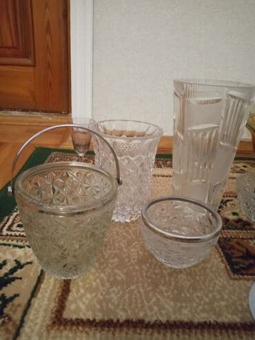 Продукты питания: Kəsimli şüşə məmulatlar dəsti - 1 ədəd tutacaqlı buz vedrəsi – ulduz — 3