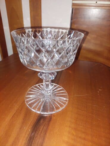 çərəz qablari: Tort və şiriniyyat qabı, rəng - Ağ, Xrustal, Çexiya — 1