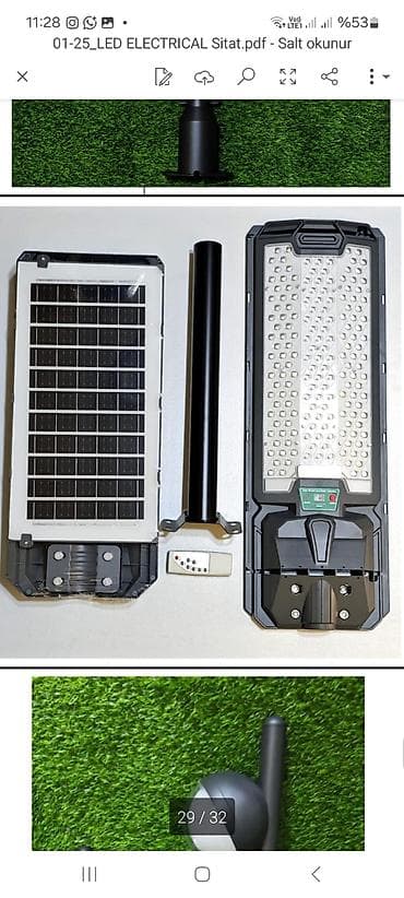 mdf panel: Günəş enerjili LED küçə/proyektor lampası dəsti 2 zamentle topdan ve — 1