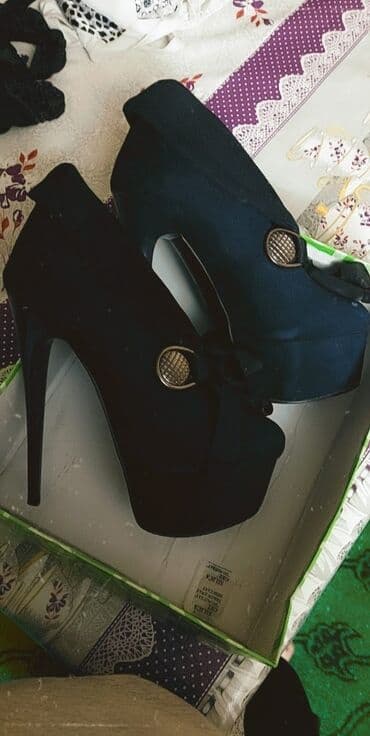 4xl nece razmerdi: Tuflilər, Ölçü: 38, rəng - Göy, Yeni — 1