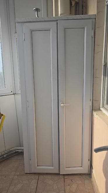ucuz şkaf: PVC materialdan iki qapılı şkaf - Material: ağ rəngli PVC/profil — 1