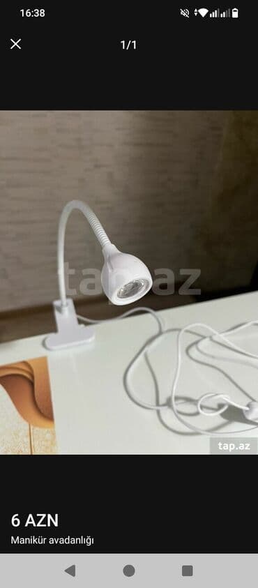 bi led lupa: Manikür üçün işıqlandırma lampası - Masaya bərkidilən klipsli dizayn — 1
