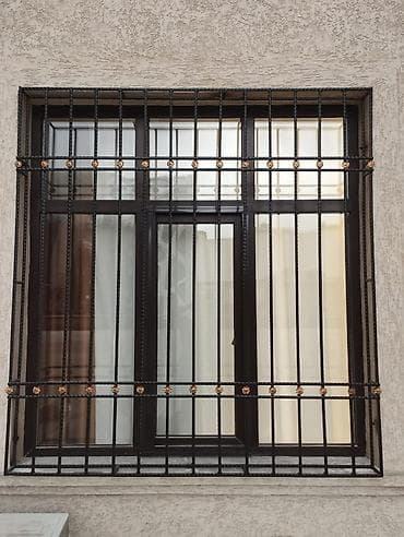 ev guzguleri: Dəmir barmaqlıqlar və məhəccərlər – pəncərə, balkon və pilləkənlər — 1