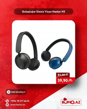 Mikrofonlar: 🎄✨ Yeni il ENDİRİMİ! ✨🎄 🔥 Qulaqlıqlar Simsiz Yison Hanker H3 ✅ — 1