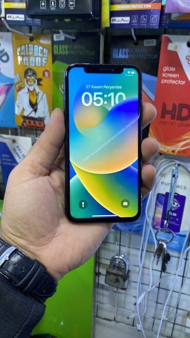 IPhone X, 64 GB, Qara, Zəmanət — 1