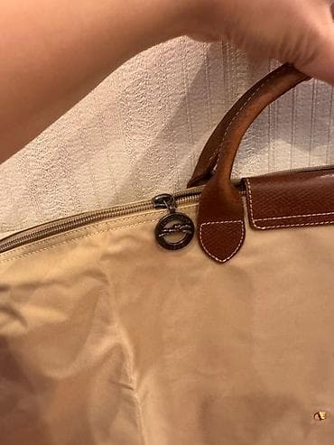 deri çanta: Bej rəngli böyük ölçülü tote/aller-retour tipli çanta - Rəng: açıq — 6