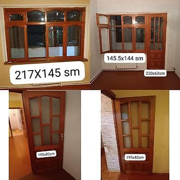 Taxta pəncərə və otaq qapıları dəsti Məhsul təsviri: - Material