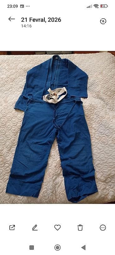 nike jaket: Judo/ciyu-citsu geyim dəsti – mavi rəng - Komplekt: jaket (kimono — 1