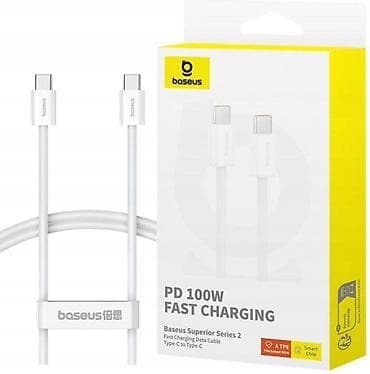 type c: Baseus Superior Series 2 USB-C → USB-C kabel - Güc dəstəyi: PD 100W — 1
