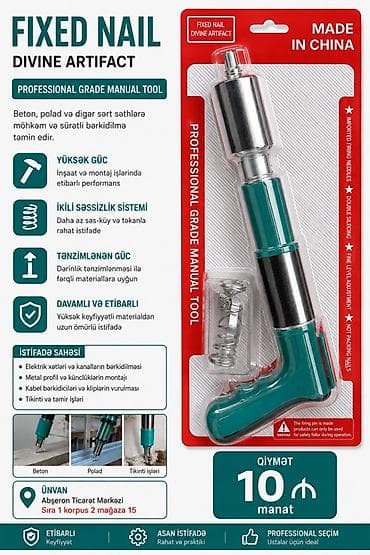 elektrik generator: Fixed Nail – Professional dərəcəli əl aləti Təsvir: - Beton, polad və — 1