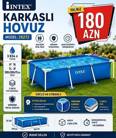 Yeni Şişmə hovuz Intex, 4.1 - 5 m, 3501 - 4000 l — 2