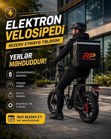 karavan icaresi: 🚴‍♂️ Elektron velosipedlərin icarəsi! Kuryer fəaliyyətiniz üçün — 1