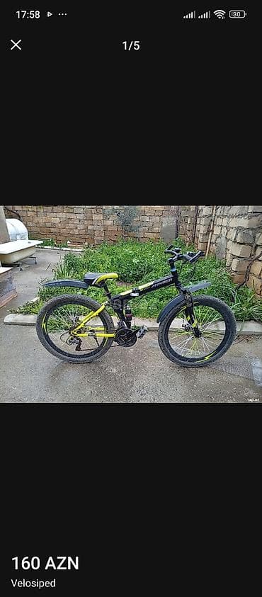 ANMIER qatlanan dağ velosipedi - Çərçivə: qatlanan, amortizatorlu