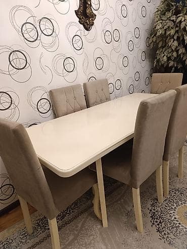 Qonaq otağı üçün, İşlənmiş, Açılan, Kvadrat masa, 6 stul lalafo.az -da Qonaq otağı üçün, İşlənmiş, Açılan, Kvadrat masa, 6 stul