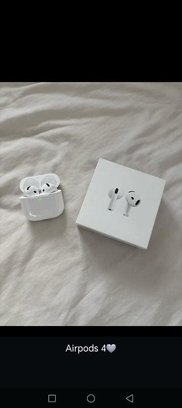 Məhsul: AirPods (şəkildə göstərilən model) - Rəng: Ağ - Qutusu ilə
