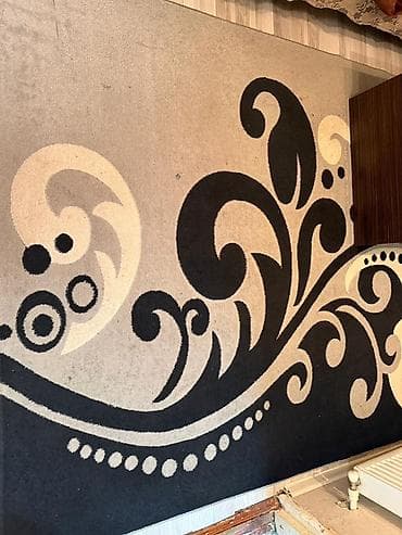 Döşək üzləri: Məhsul: 2 ədəd xalça dəsti 1 eded 35 azn 1) Qara-bej dekorativ xalça — 1