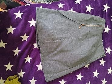 etekler: Qadın ətəyi - Rəng: boz (xırda xallı/çəkili naxış) - Model: A-kəsim — 1