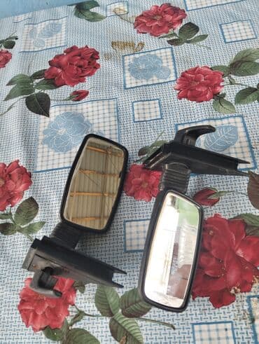 зеркала заднего вида: Avtomobil üçün yan güzgülər (cüt) - Düzbucaqlı forma, qara plastik — 1