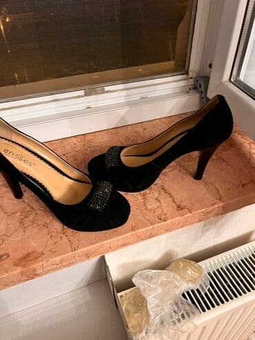 derihan ayakkabı: Qadın ayaqqabı dəsti razmer 40 1) Qara dəri klassik tuflilər - Marka — 3