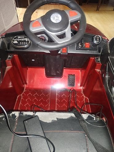 Uşaq üçün elektrik maşınları: Uşaq üçün elektrikli minik avtomobili – Mercedes üslubunda, qırmızı — 3