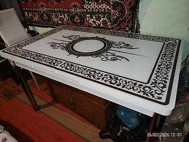 meblər: Mətbəx masası, Yeni, Açılan, Şüşə, Dördbucaq masa — 1