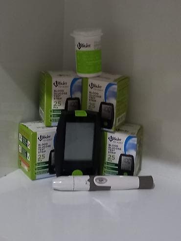 Termometrlər: Şəkərli dibet üçün test .Bir qutuda 25 ədəd test olur.Ancaq test — 2