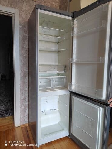 Aspiratorlar: İşlənmiş 2 qapılı Indesit Soyuducu Satılır, rəng - Boz, Dispenserli — 6